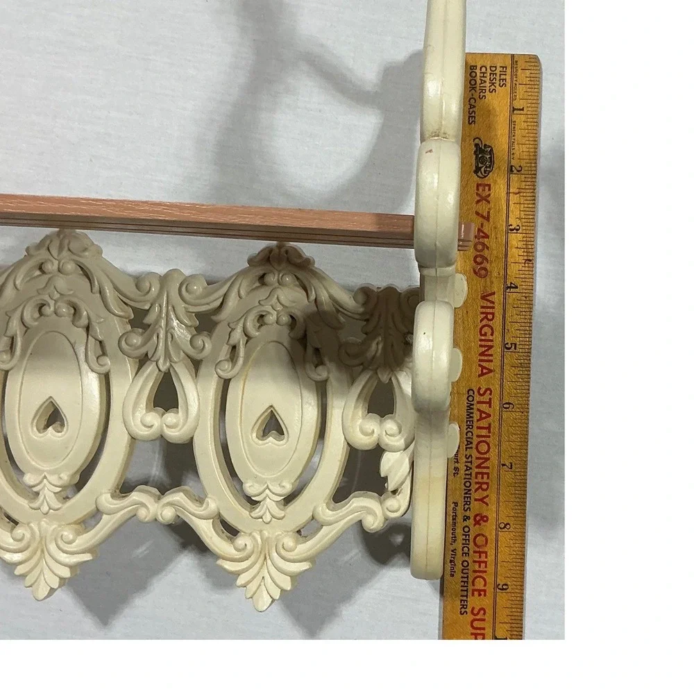 Vintage 1988 Burwood Wall Shelf Bench Style Hanging #2914 Made USA 12